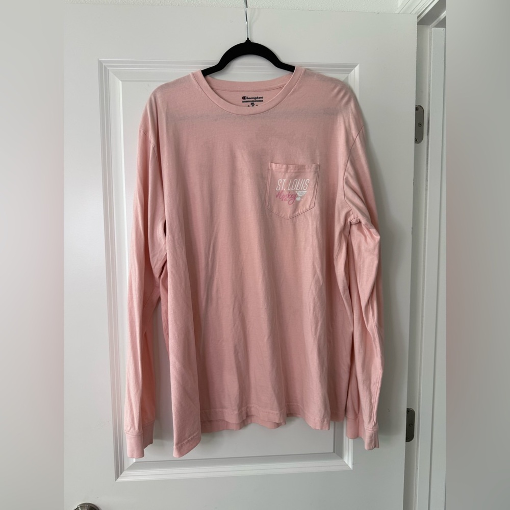 Champion Soft Pink Long Sleeve St. Louis Blues Tee